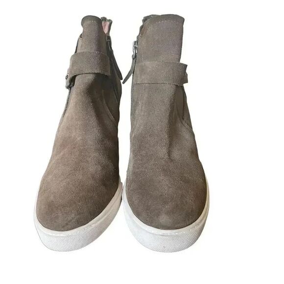 Paolo Shoes - Linea Paolo Brown‎ Women Wedge Bootie Size 6M